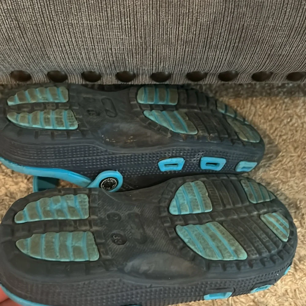 Blue Kids Crogs size 2